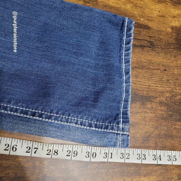 Vtg Zanadi Jeans Size 9 Bootcut Low Rise Embellished Button Flap Western Y2K - Picture 10 of 13